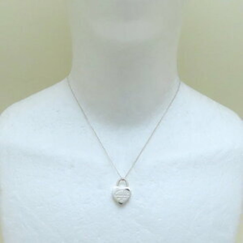 TIFFANY Co to Heart Lock Necklace Sterling Silver
